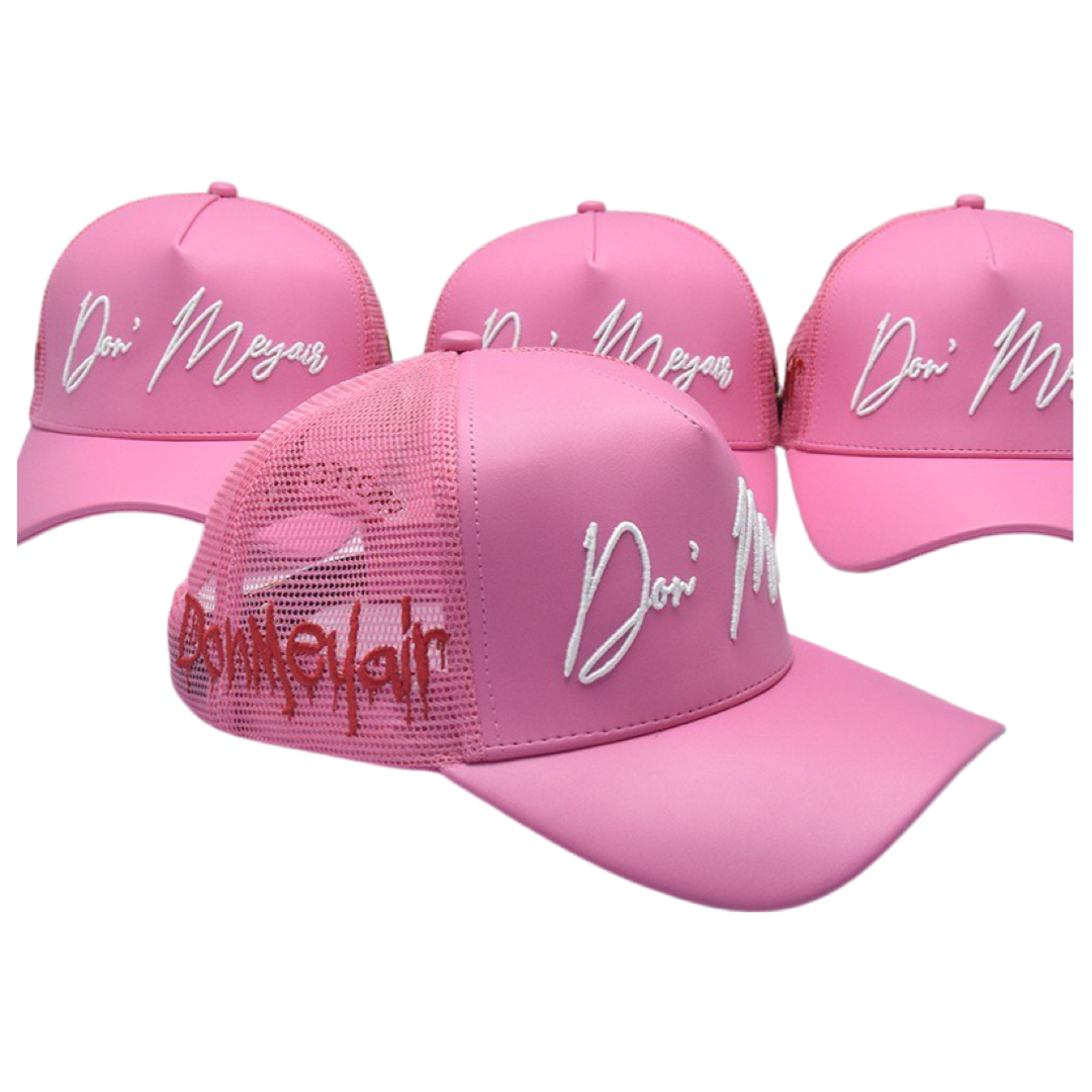Don’meyair “Protect Thy Heart” Trucker Hat – Pink/White/Red