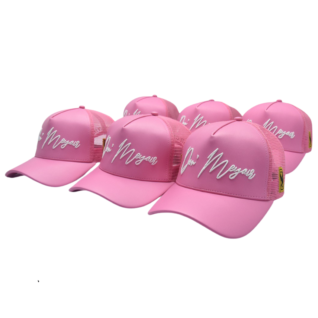 Don’meyair “Protect Thy Heart” Trucker Hat – Pink/White/Red