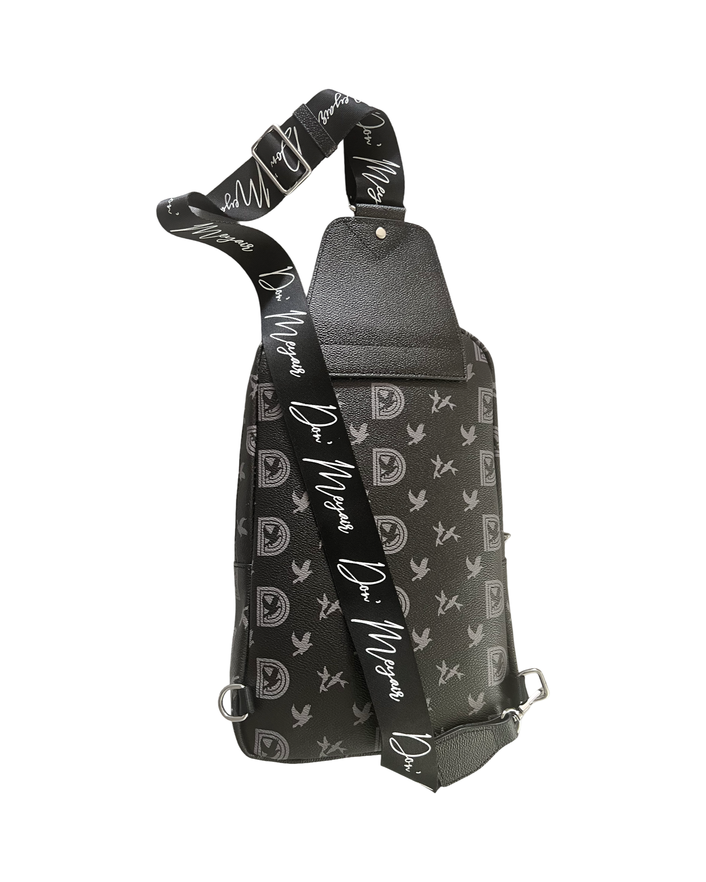 Don’meyair Monogram Crossbody Sling Bag – Black/Gray