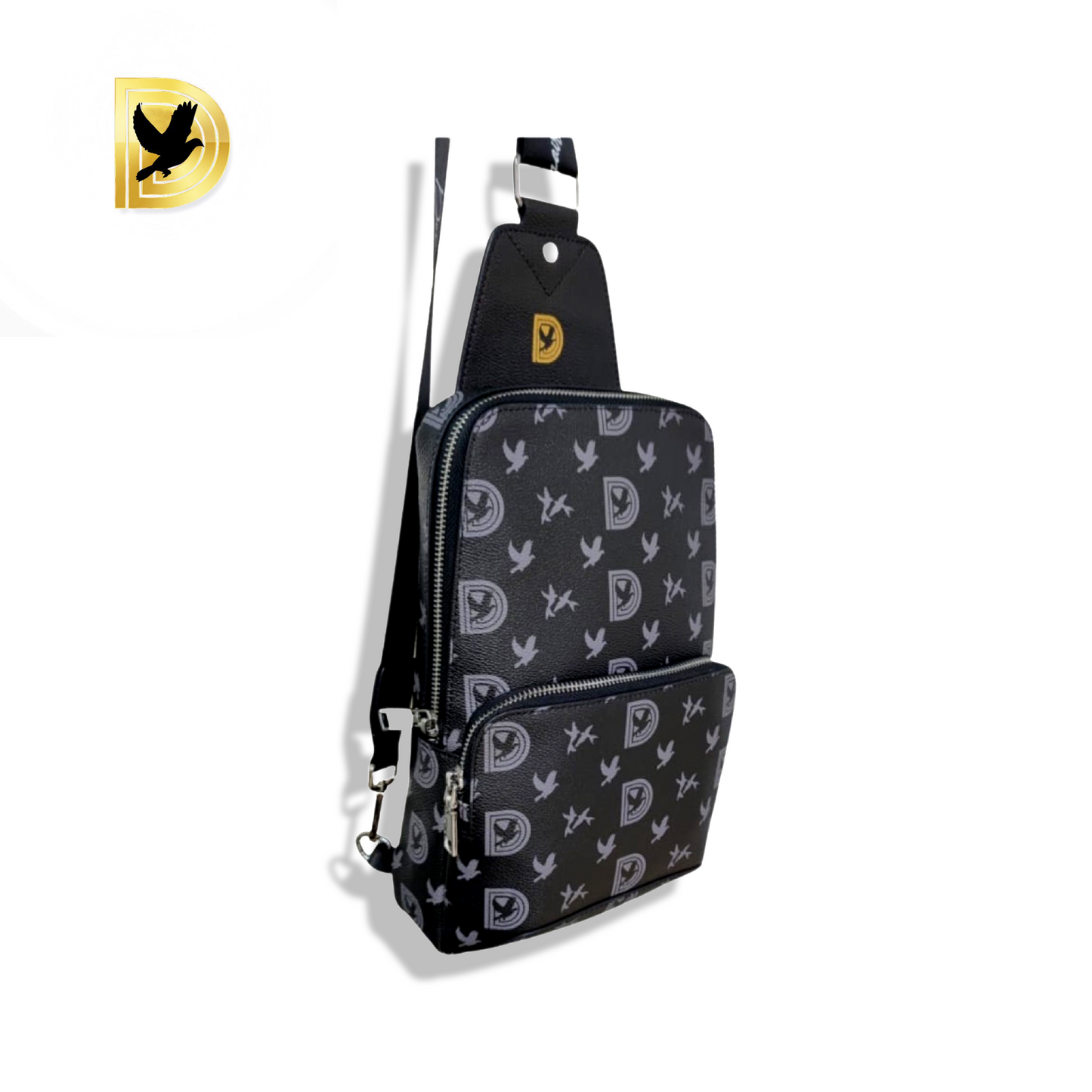 Don’meyair Monogram Crossbody Sling Bag – Black/Gray