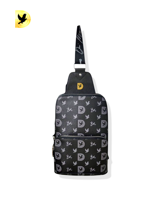 Don’meyair Monogram Crossbody Sling Bag – Black/Gray