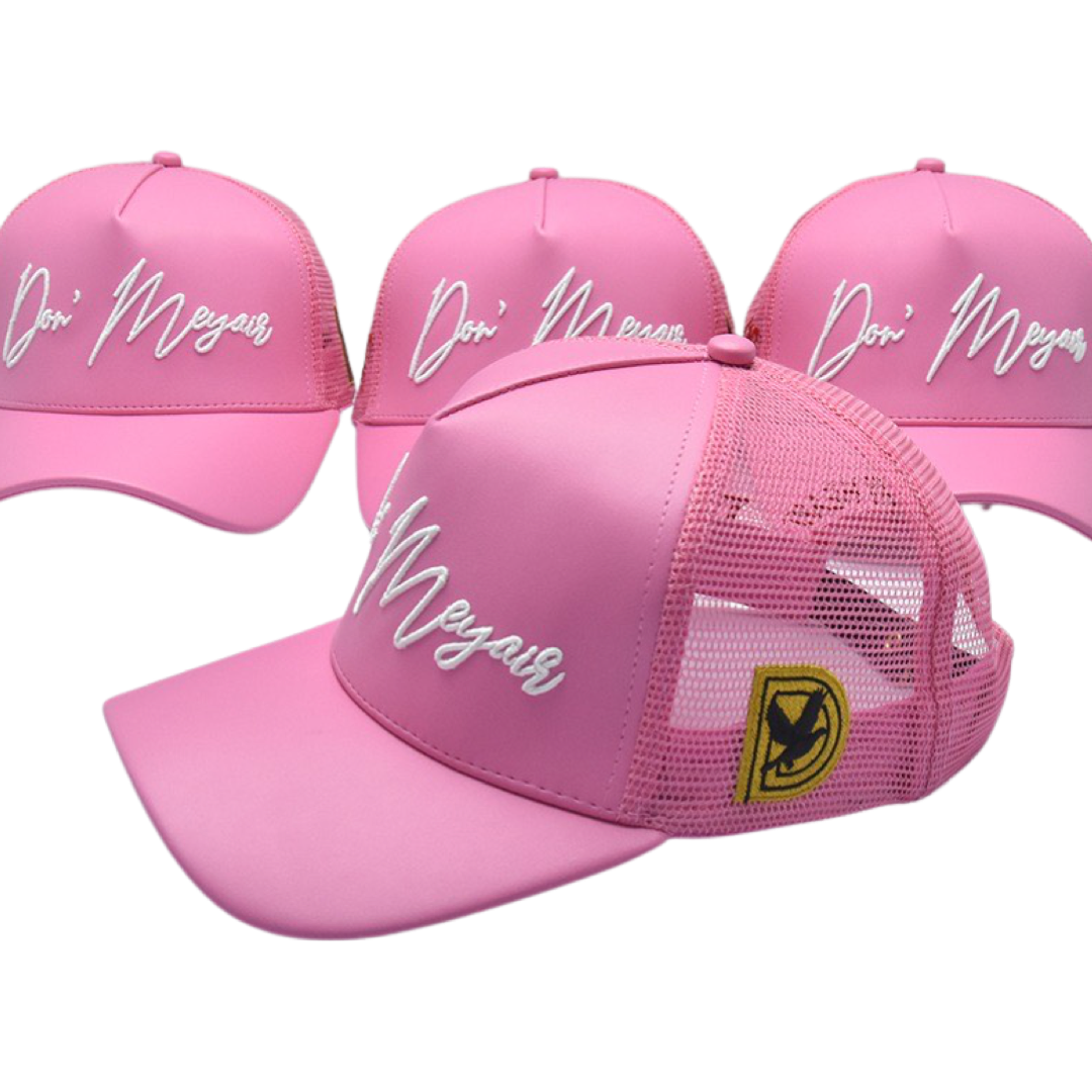 Don’meyair “Protect Thy Heart” Trucker Hat – Pink/White/Red
